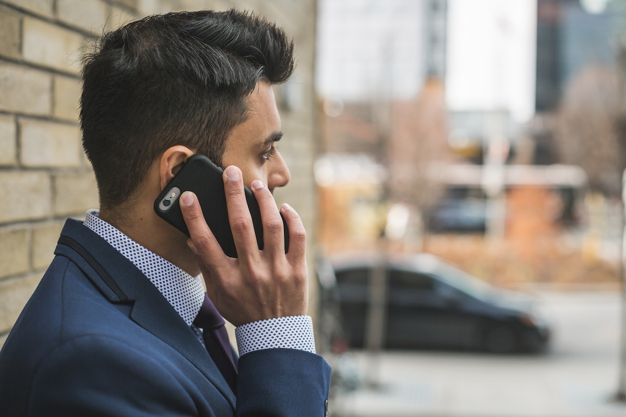 Gentleman making a call